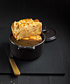 Potato millefeuille with nutmeg and paprika powder