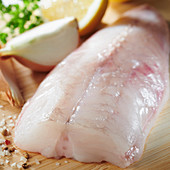Raw monkfish fillet