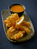 Spicy squid fritters