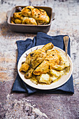 Roast chicken, homemade mashed potatoes