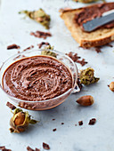 Homemade nut and chocolate spread