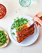 Barbecued spare ribs