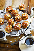 Puff pastries with coffee