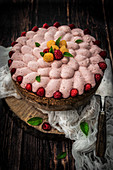 Breton shortbread and strawberry whipped cream cake