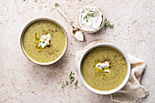Broccoli Soup with Fresh Cheese