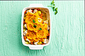 Fish Parmentier with Sweet Potatoes