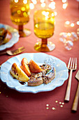 Pan-fried foie gras with apples
