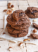 Chocolate and mixed nut cookies