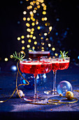 Weihnachtlicher Cranberry-Cocktail