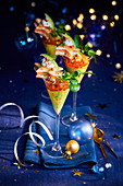 Avocado-Verrine mit Lachs und Kaviar (Weihnachten)