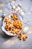 flaky pastry snowflakes with tarama