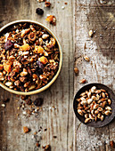 Granola with grilled squash seeds