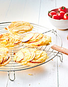 Thin apple tartlets with Pont l'Evêque cheese (Normandy)