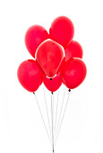 Bunch of decorative red balloons
