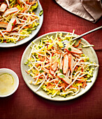 Thai salad with surimi, vegetables and bean sprouts