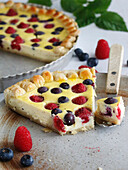 Ricotta cake with berries