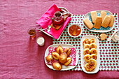 Biscuits and pastries for afternoon tea