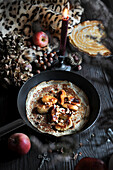 Autumn crêpes with apples and roasted hazelnuts