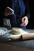 Rolling out shortcrust pastry