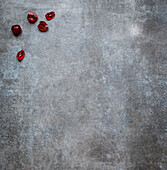 Candied cherries on a grey background