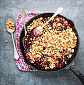 Cast iron skillet berry crumble