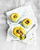 Pistachio Muffins with Chocolate Heart