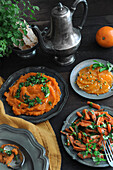 Sweet potatoes and carrots oriental style