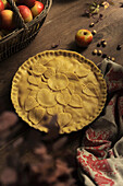 Apple-hazelnut pie (unbaked)