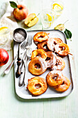Apple fritters with vanilla