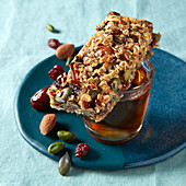 Dried fruit and nut energy cereal bars