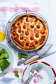 Cherry tomato and parmesan quiche soufflé
