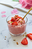 Banana and strawberry ice cream