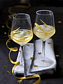 Lemon zest aperitif drinks