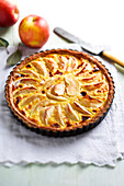 Apple and vanilla custard cream tart