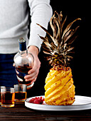 Ganze gebratene Ananas