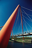 Footbridge Nordsternpark, Gelsenkirchen, Ruhr Basin, Germany