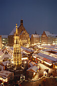 Christkindl market in Nuremberg, Frankonia, Germany