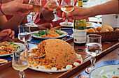 Lunch on boat, Couscous, Caribbean Sea