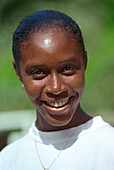 Portrait of a native girl, St. Lucia, Caribbean