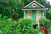 Kleines Holzhaus in La Sikwi, St. Lucia, Karibik, Amerika