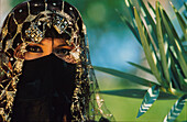 Arab woman with veil, Qatar, Asia