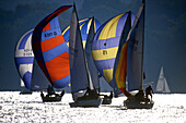 Sailing boats on Ammersee Lake, Bavaria, Germany