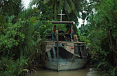 Frachtboot Myphng Fluß, Vietnam