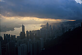 Hong Kong Hafen und Skyline China
