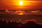 Sunrise, Ratzinger Hoehe, Chiemsee Lake, Bavaria, Germany