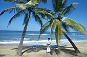 Beach with palm trees, Kalutara Beach, Kalutara, Sri Lanka