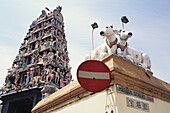 View at Sri Mariammam temple, South Bridge Road, Singapore, Asia