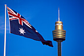 Sydney Tower, australische Flagge, Sydney , NSW Australien