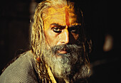 Portrait, Nahaufnahme von einem Guru, Hinduismus, Indien