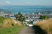 View over lake Zurich, Zürich, Schweiz, Europa